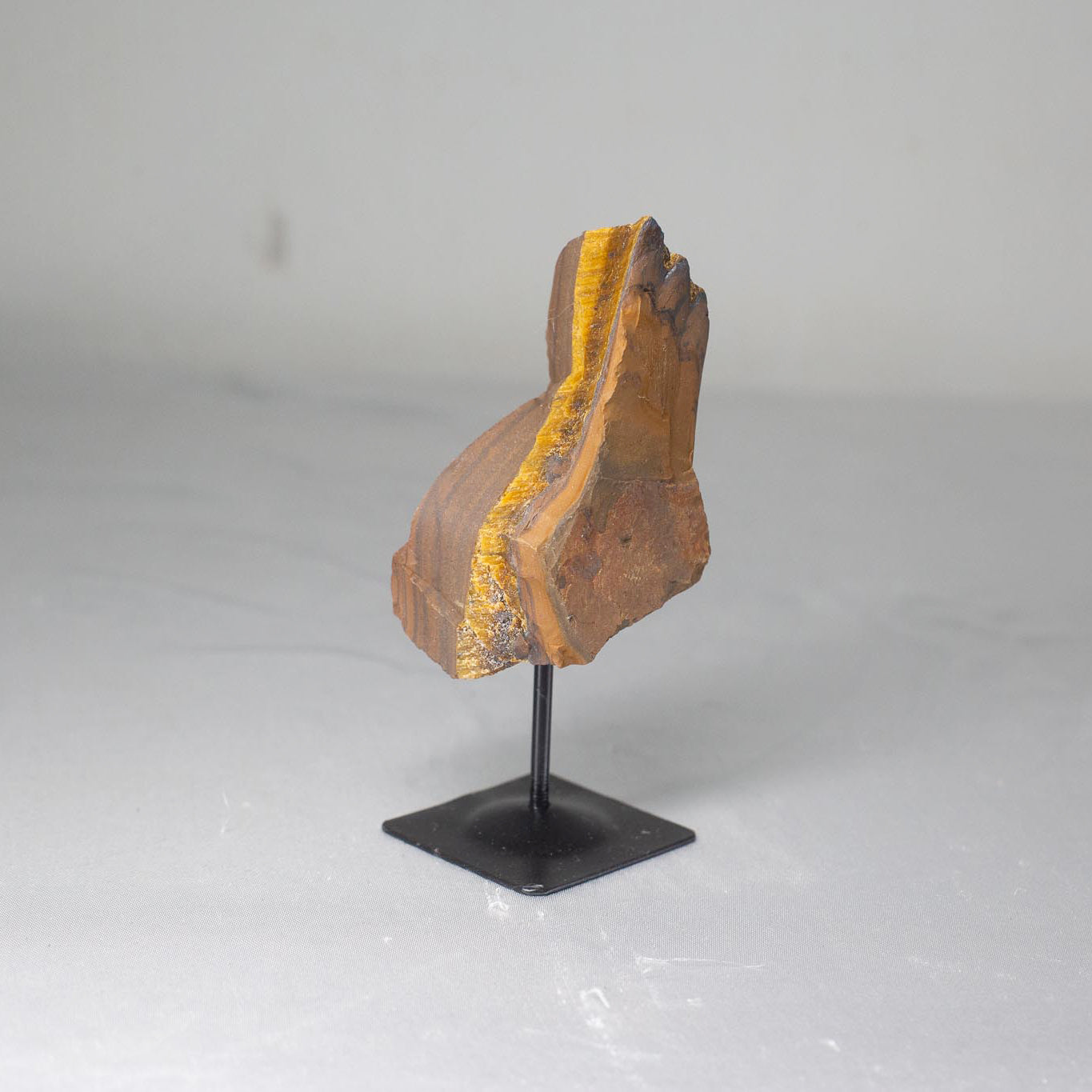 Tiger's Eye on Black Metal Base