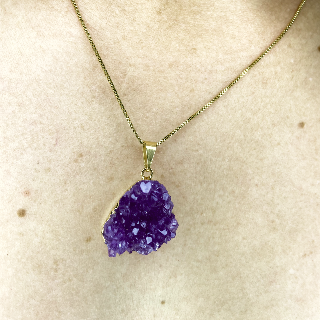 Amethyst Druse Pendant