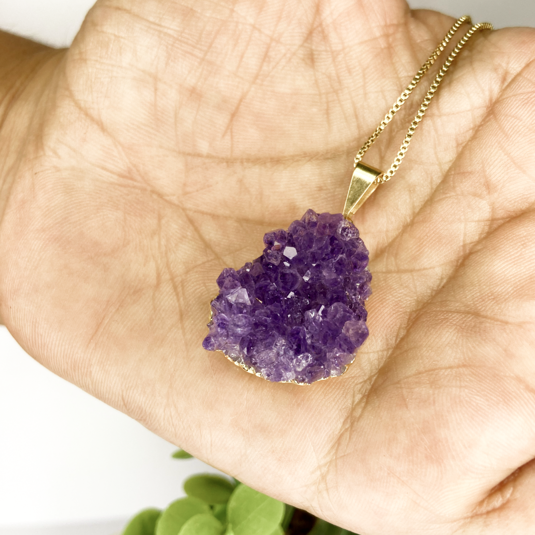 Amethyst Druse Pendant