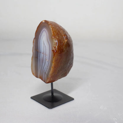 Rolled Agate on Black Metal Base