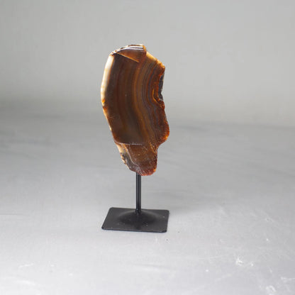 Rolled Agate on Black Metal Base