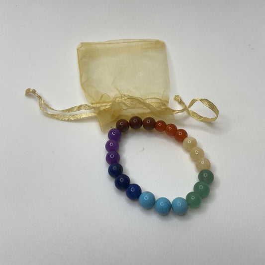 Volcanic 7 Chakra Bracelet