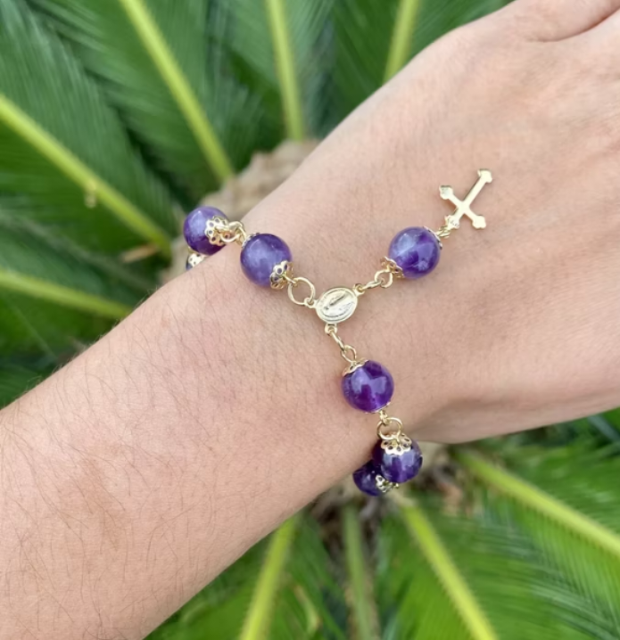 Amethyst Rosary Bracelet