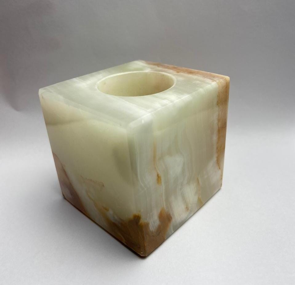 Onyx Cube Candle Holder