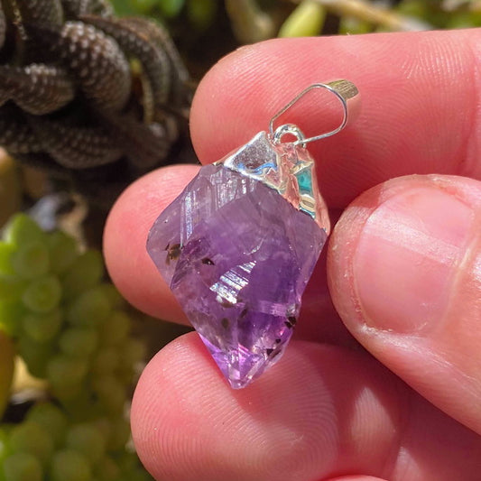 Amethyst Silver Pendant